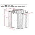 thumbnail image 3 of Arrow Classic Steel Storage Shed, 10x14, Sage Green, 3 of 7