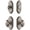Antique Pewter, variant on Grandeur 826489 Arc Solid Brass Single Cylinder Keyed Entry Knobset And Deadbolt Combo