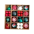 thumbnail image 2 of Juego de 64 Piezas de Adornos Navideños, Adornos para El de Navidad, Artículos para Fiestas, Manualidades, Decoración de Mesa DIY, Brillantes Ad Estilo B, 2 of 8