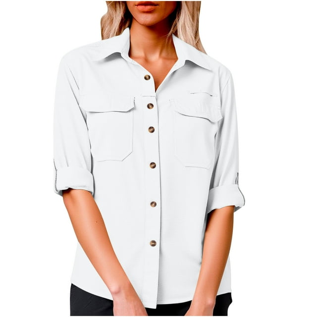 Wensltd Chandail à Manches Longues pour Femmes Printemps Été Décontracté Couleur Unie Chandail de Randonnée Extérieur