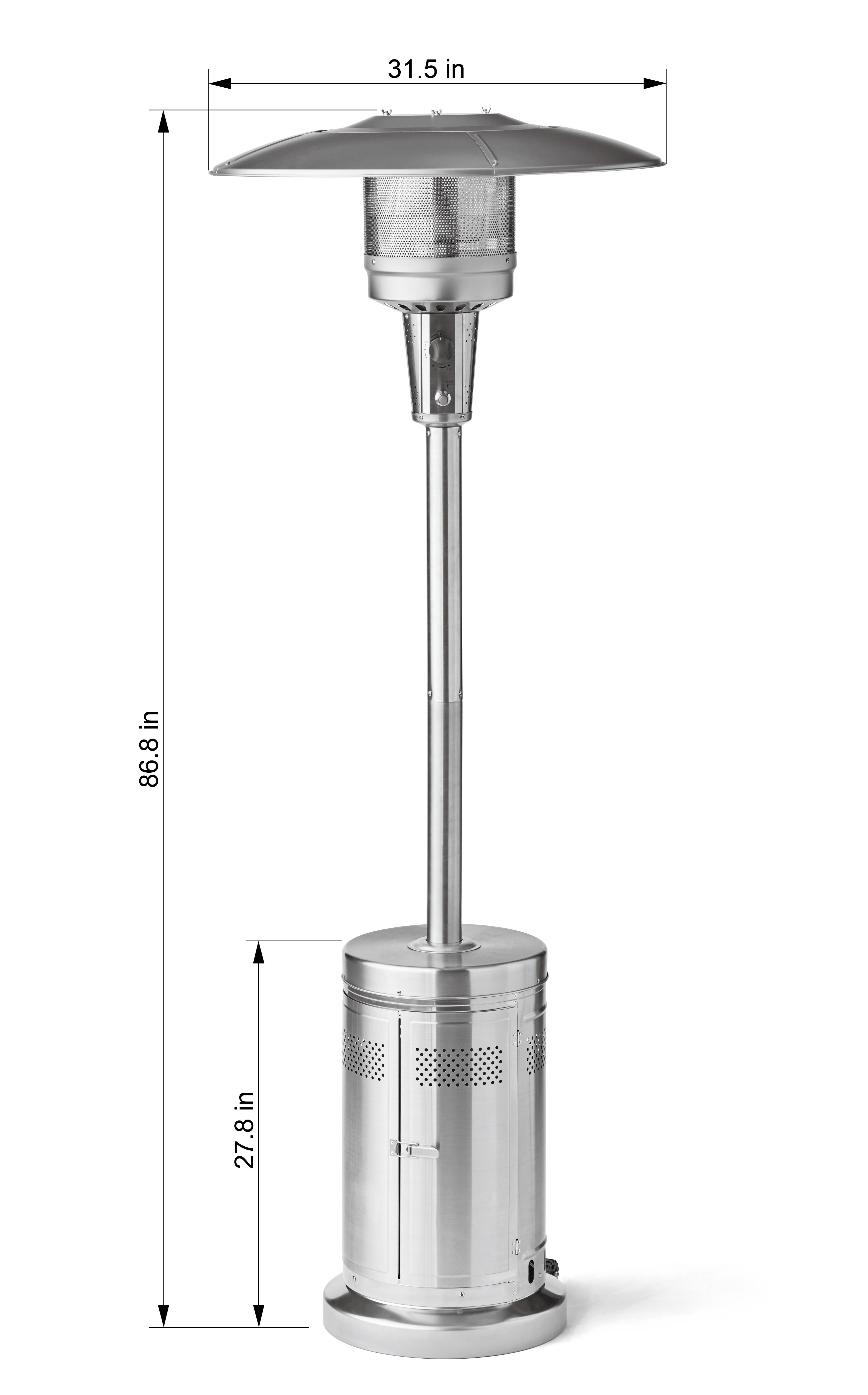 Mainstays Large Stainless Steel Patio Heater - Walmart.com