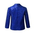 thumbnail image 2 of Manyakai Boy's Shiny Sequins Tuxedo Suit Jacket Party Prom Wedding Blazer Jackets Slim Fit Formal Blue 16, 2 of 7