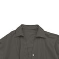 thumbnail image 6 of cfhntfmh Womens Cotton Linen Button down Shirts V Neck Pleated Casual Loose Blouses Roll up Sleeve Vacation Shirt, 6 of 6