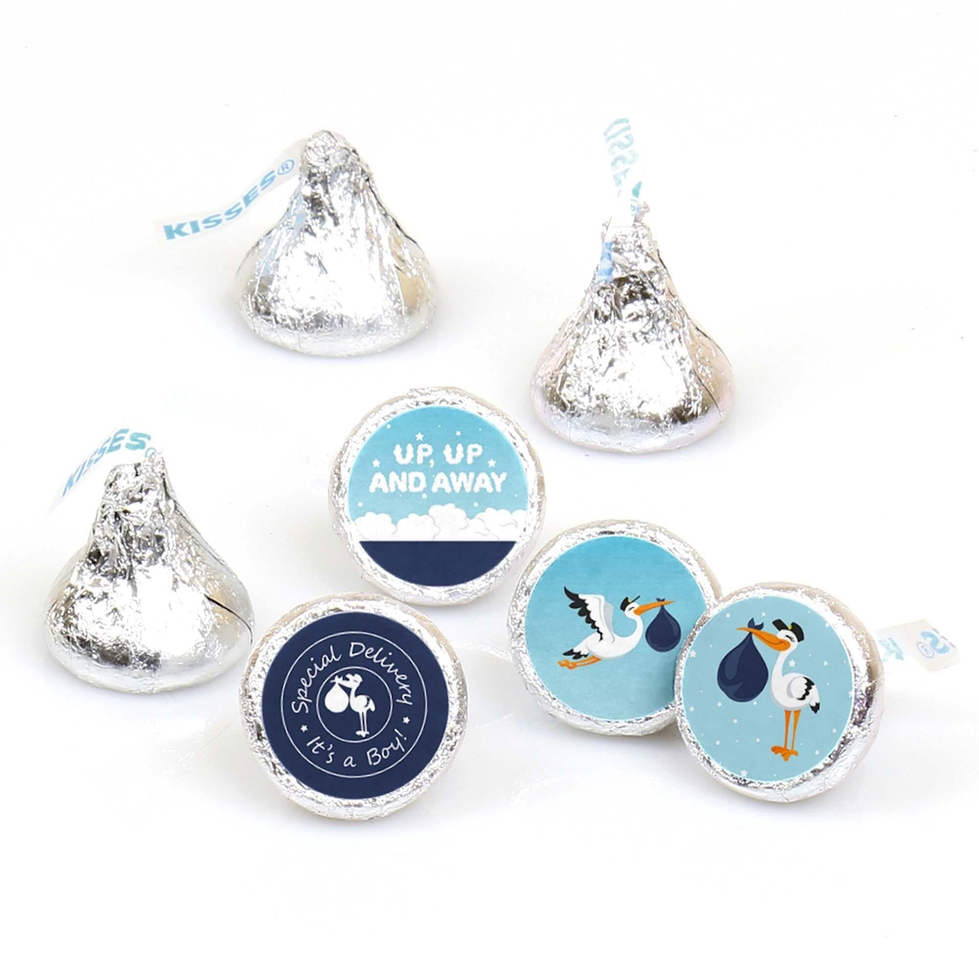 108 IT'S A BOY BABY SHOWER Party Favors Stickers Labels for Hershey Kiss 