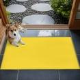 thumbnail image 4 of Lemon Yellow 2x3 Door Mat Rug, Farmhouse Solid Yellow Color Modern Art Non-Skid Rubber Backing Large Rectangle Rugs - Living Room Bedroom Home Office, Indoor Floor Mat Carpets Washable Rug, 4 of 9