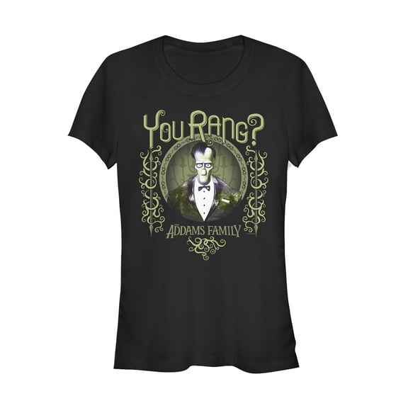 Junior's Addams Family Lurch You Rang  Graphic Tee Black Medium