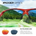 thumbnail image 2 of Xagger Polarized Lightweight UV400 Wrap Around Sport Sunglasses for Men Women Baseball Softball Running Glasses, 2 of 6