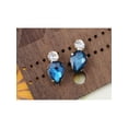 thumbnail image 5 of Golden Tone Ocean Faux Topaz White Rhinestone Accented Necklace Earring Set, 5 of 5
