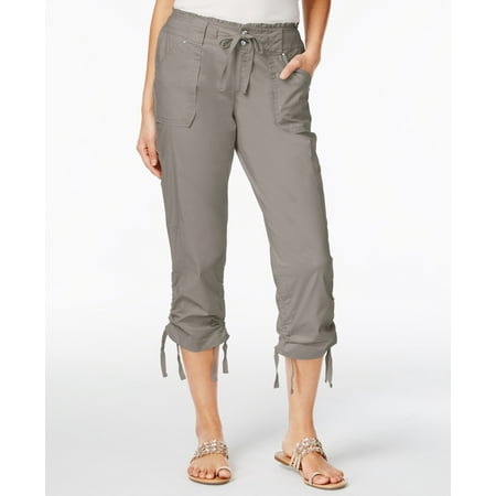 - INC $60 NEW 11317 Curvy-Fit Cropped Cargo Womens Pants 0