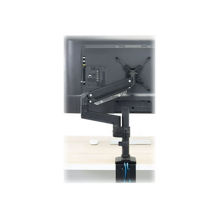 Mount-It! - Single Monitor Desk Mount with USB and Multimedia Ports - Black