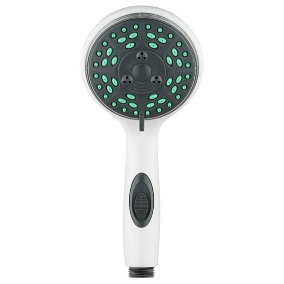 Dura Faucet DF-SA432-WT Shower Head Hand Held 4Function Setting H2OSaving On/Off