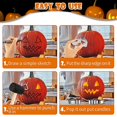 thumbnail image 3 of 10 pcs 10/6 Uds. Plantillas para tallar calabazas de Halloween herramientas profesionales para tallar calabazas, 3 of 5