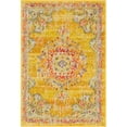 thumbnail image 1 of Unique Loom Tapis Médaillon Penrose Centre2' 2 x 3' Rectangle Or/rouge, 1 of 1