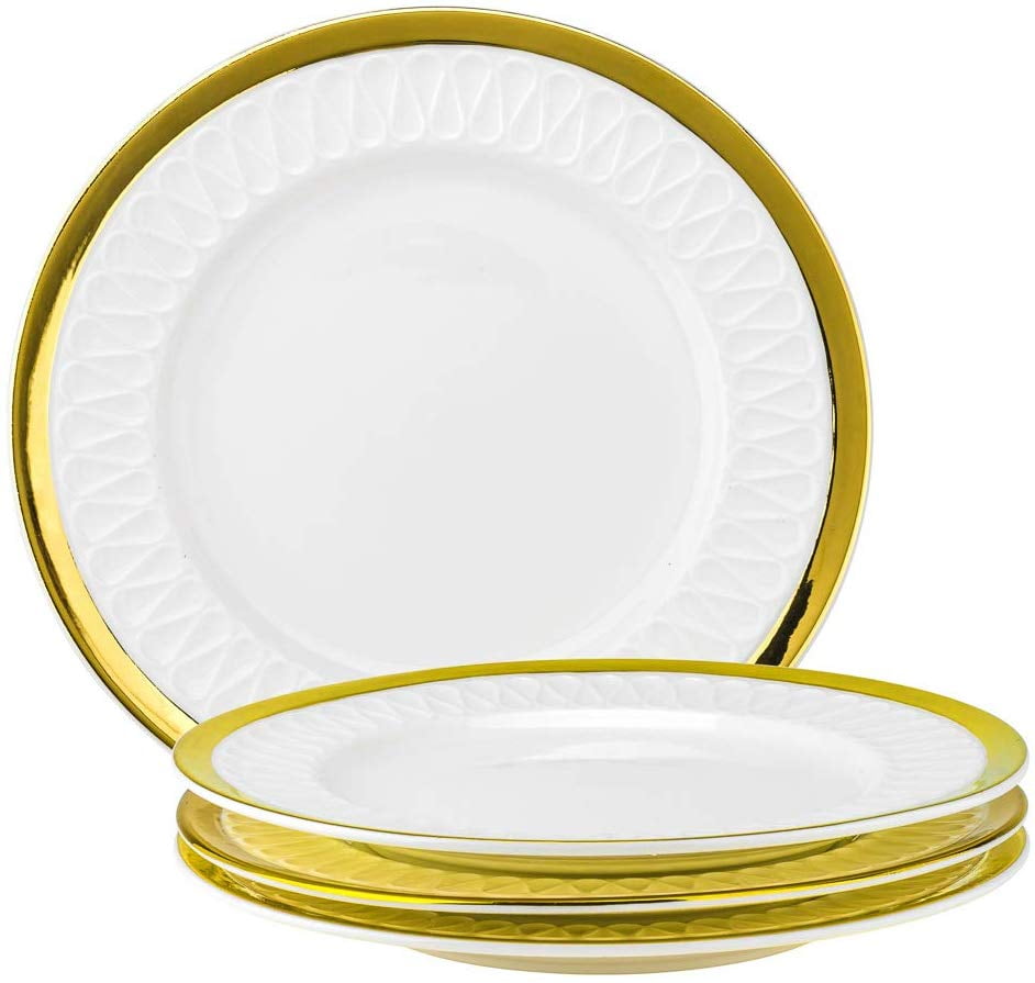 Yedi YCC749, 8'' Fine Porcelain Salad Plate, EMMA Collection Round Bone China Appetizers Plate