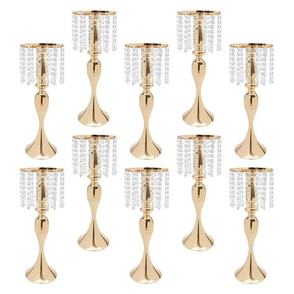 10pcs Wedding Flower Gold Vase Flower Holders Stand Centerpieces for Wedding Dining Table Decor