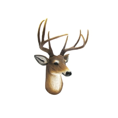 - Wall Mount Deer Head 8 Point Buck Bust Man Cave/Cabin/Lodge Decor Fake Taxidermy