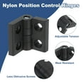 thumbnail image 3 of 2Pcs Torque Hinge, 57x46x8mm Nylon Adjustable Position Control Hinges (7mm Hole), 3 of 6