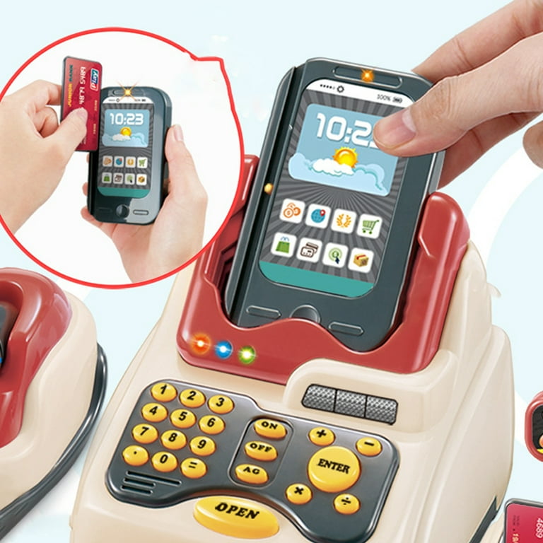 Cash register with on sale credit card machine