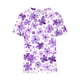 thumbnail image 4 of Blusas de Manga Corta para las Mujeres Cuello de Muñeca Lindo Lino Algodón, Impreso Suelto Camiseta para el Uso Casual, Diario Y de Verano, 4 of 4