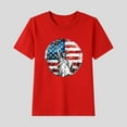 thumbnail image 2 of GERsome Unisex Kids American Flag T-Shirts Girls Cotton Short Sleeve Crew Neck Tops 4th of July Funny USA Patriotic Graphic Tee, Sizes 14-15 Years, 2 of 5