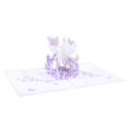 thumbnail image 1 of Bewildely Tarjeta de felicitación del día de San Valentín Flying Flower Basket Bendición Pop Up Card Escultura de papel 3D Regalo creativo Kits de decoración para fiestas Violeta Bewildely HA027145-02, 1 of 6