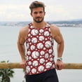 thumbnail image 6 of Fotbe Cute Baseball Pattern Men's Quick Dry Workout Tank Top Gym Muscle Tee Fitness Bodybuilding Sleeveless T Shirt Breathable Workout Shirt-XX-Large, 6 of 9