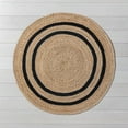 thumbnail image 2 of Handmade Braided Natural Jute with Black Color Round Rugs Size 7 x 7 Feet Round, 2 of 3