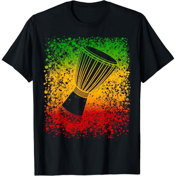 Tiny Nest Cool For Djembe Drummer "Splats" Djembe Drumming Reggae Day T-Shirt, Size S To 5XL T-Shirt