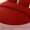 thumbnail image 6 of Whale Flotilla 2-Piece Twin Quilt Set, Soft Embossed Bedding Set, Lightweight Bedspread Coverlet with Damask Vintage Pattern, Reversible Bed Cover for All Seasons, Red, 6 of 7