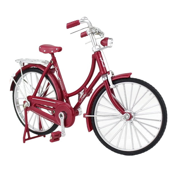 Colecciones de modelos de bicicletas , juguetes clásicos, figuritas en miniatura, arte de oficina, escultura interior hecha a mano, decoración , Rojo B Macarena Mini bicicleta realista