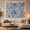 Blue Toile, variant on Dense Blue Hydrangea on Cream Background, Nostalgic Vintage for Art Lovers, Chinoiserie Toile Decor, Housewarming Gift, Tapestry Wall Hanging for Living Room and Dining Room