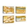 thumbnail image 1 of Set of 4 - Oregon Close-up of Owyhee Picture Jasper stone - Contemporary Fine Art Giclee on Canvas Gallery Wrap - wall décor - Art painting - 24 x 13 Inch - Ready to Hang, 1 of 2