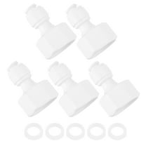 Uxcell Pack of 5 Straight 1/2 Inch NPT Female to 1/4 Inch Tube OD Quick Tube Connector