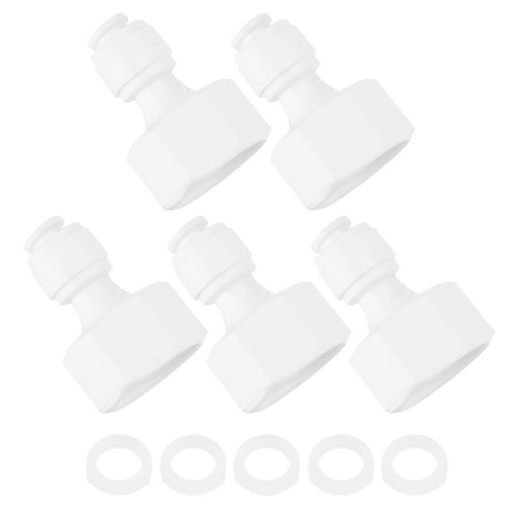 Uxcell Pack of 5 Straight 1/2 Inch NPT Female to 1/4 Inch Tube OD Quick Tube Connector