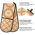 thumbnail image 2 of Yayeee Double Oven Mitt Kitchen Heat Resistant Baking 35" x7" Quilted Glove, Orange Circle, 2 of 6