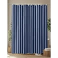 thumbnail image 4 of Shower Curtains for Bathroom-36"x78", Nautical Navy Blue and White Stripe Waterproof Bath Curtain Grommet Shower Curtain Set with Hooks, Modern Minimalist Art Washable Bath Accessories, 4 of 6