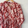 thumbnail image 5 of Red Floral Cotton Dress, Handblock Dresses, Cotton Long Dress, Handmade Cotton Dress, Skater Dresses, Circle Dresses, Handmade Dresses, 5 of 7