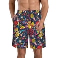 thumbnail image 1 of Balery Rock Music Traje de Baño Estilo Hawaiano para Hombre, Shorts de Secado Rápido con Bolsillos-Medium, 1 of 6