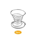 thumbnail image 1 of 2pcs Metal Egg Cup Spiral Kitchen Breakfast Hard Reusable Bracket Waterproof Boiled Spring Holder Egg Cup, 1 of 1