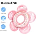 thumbnail image 3 of Boya inflable para piscina, anillo de natación inflable con lentejuelas en forma de flor, duradero y seguro, perfecto para piscina, fiesta, adulto, niño - oro rosa JAMW  Sencillez, 3 of 5