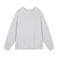 thumbnail image 3 of USNSM Men's Raglan Sleeve T-Shirt Casual Cotton Geometric Textured Loose Base Shirt Round Neck Long Sleeve Pullover Tops White L, 3 of 7