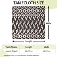 thumbnail image 2 of Black White Geometric Pattern Square Fitted Tablecloth with Elastic Edge,Square Table Cover,Washable Elastic Table Cover for Home Kitchen Party Decor 36"x36", 2 of 6