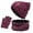 Hot Pink, variant on SHUNSUI Unisex Wool Hat Scarf Gloves 3 Piece Slouchy Snow Winter Set