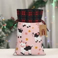 thumbnail image 6 of Color Matching Linen Bundle Mouth Gift Bag Can Be Used For Daily Small Items Cute Little Cow Small, 6 of 8