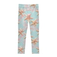 thumbnail image 4 of joogoo Girls' Leggings Coral Starfishes Yoga Pants 7-8T, 4 of 8