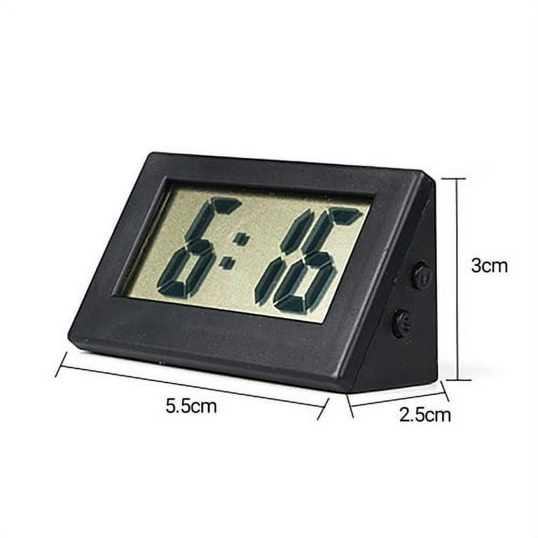 USTOPF1T Car Dashboard Digital Clock with Extra Large LCD Time and Display  Date, Self-Adhesive Mini Electronic Clock with Bracket Holder, Suitable for