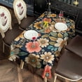 thumbnail image 5 of Pioneer Flower Floral Print Pattern Rectangle Tablecloth 60"x102",Waterproof Polyester Rectangle Table Cloth, Wipeable Spillproof Polyester Tablecloth for Dining, Camping, Indoor and Outdoor, 5 of 5