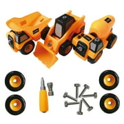ToyVelt 16 in 3 Construction Take Apart Toys Trucks Best Birthday Gift for Boys & Girls 3-12 Years Old -2021