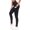 Blue/Dark Grey/Black, variant on Thick High Waist Yoga Pants with Pockets, Tummy Control Workout Running Yoga Leggings for Women