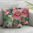 thumbnail image 3 of Shiartex Flowers Leaves Modern Rustic Decorative Couch Pillow Cases with Zipper Home Decor Pillow Covers 1PC 20x20in, 3 of 5